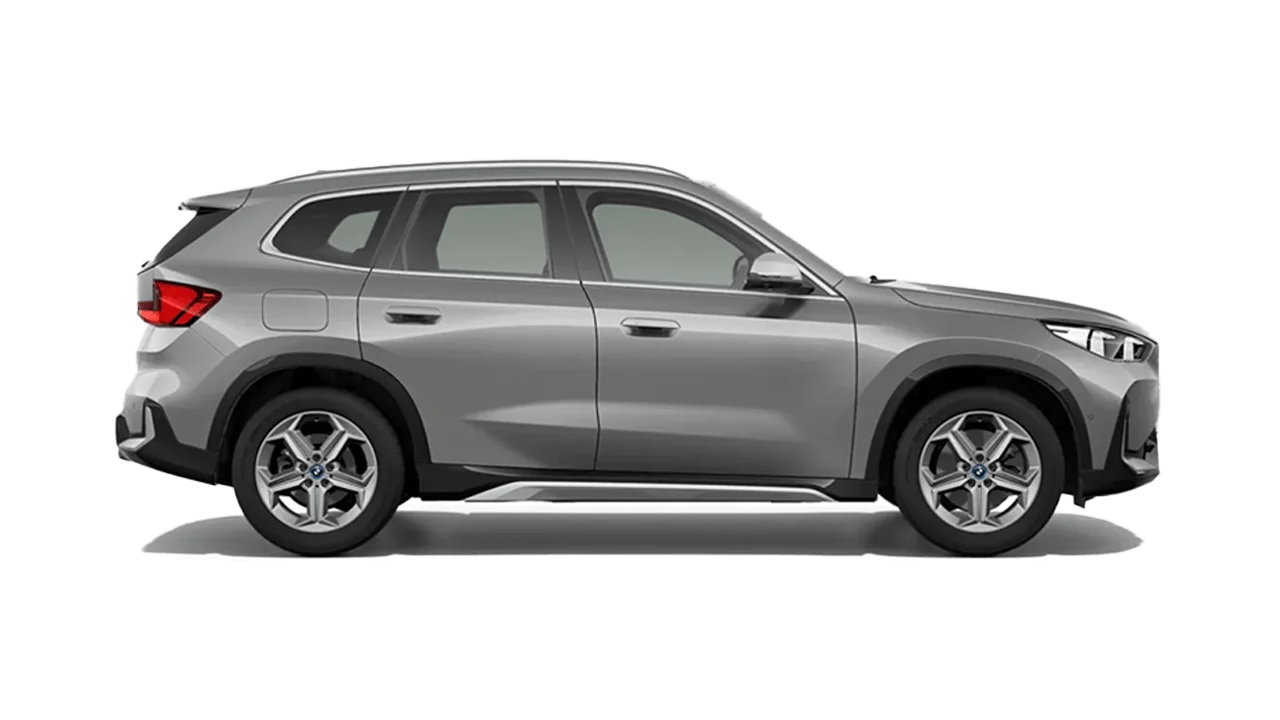 Side view of a bmw ix1 edrive20i grey.