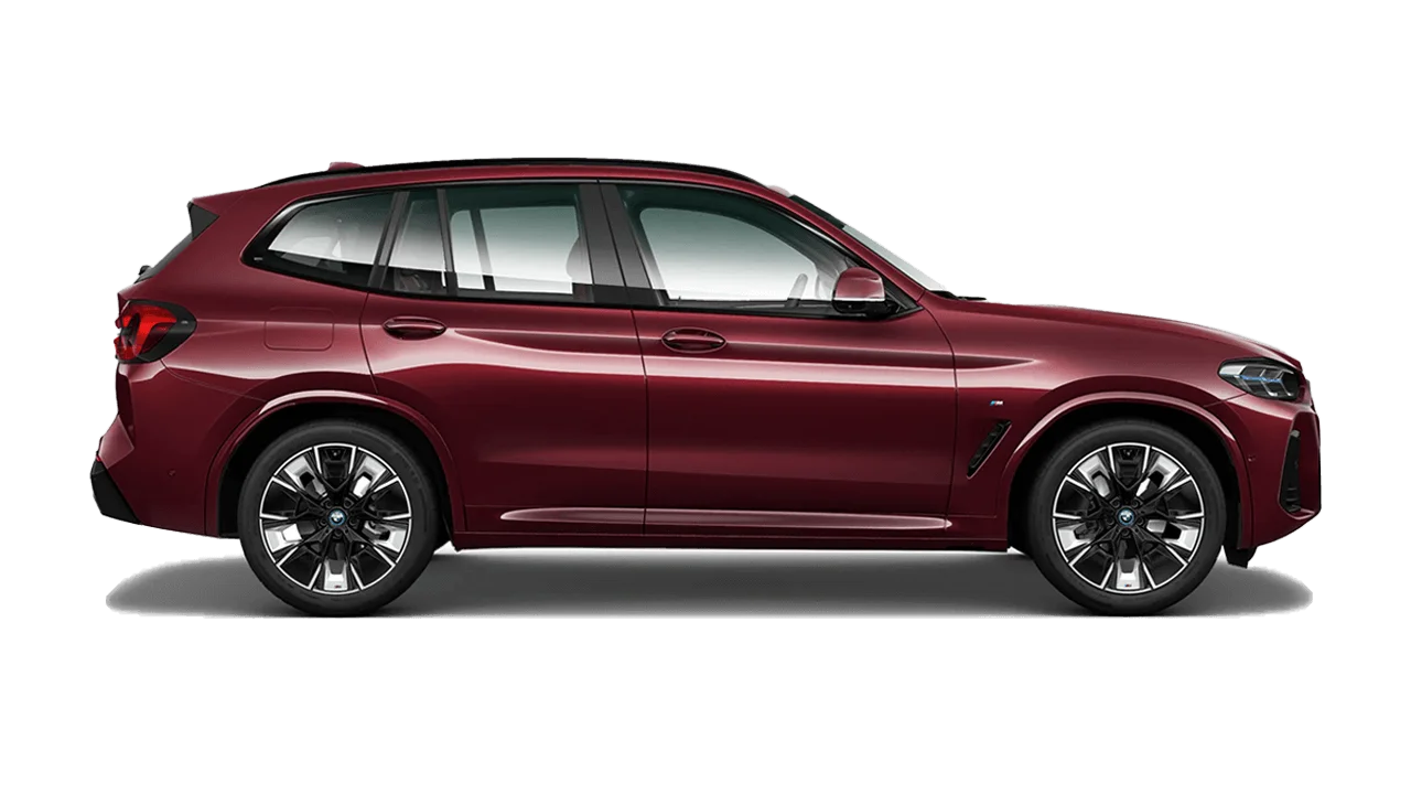 Side view of a bmw ix3 inspiring m sport.