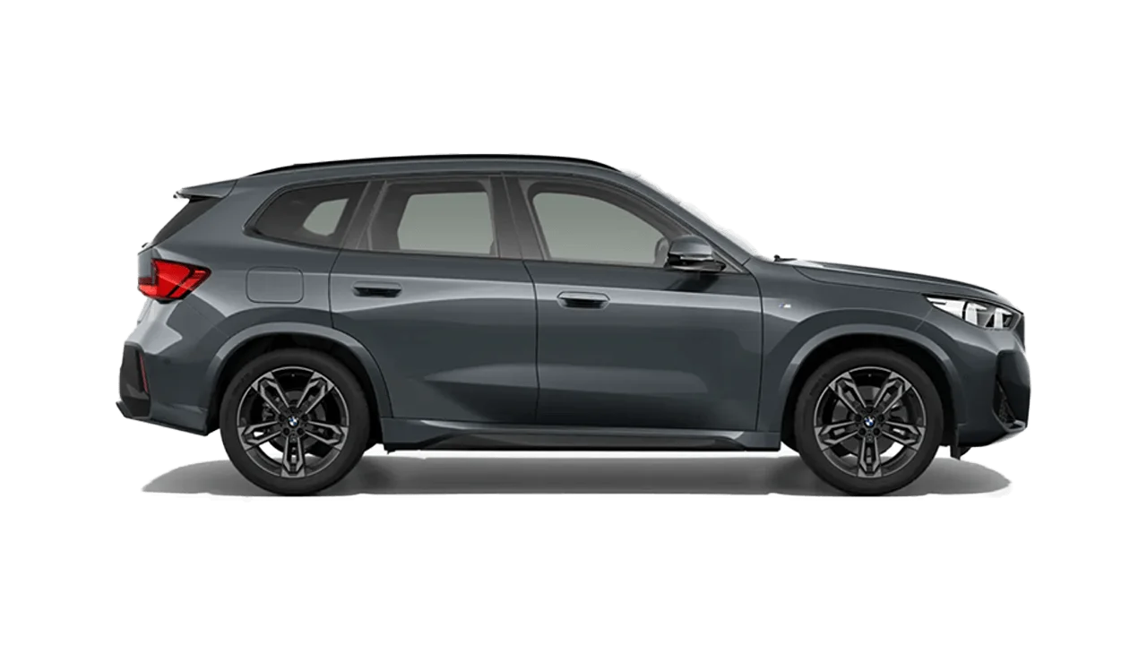 Side view of a bmw x1 storm bay.
